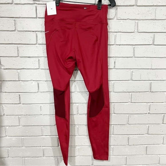 Nike Women's Dri-FIT Run Division Fast Leggings in Berry Red - Picture 4 of 6